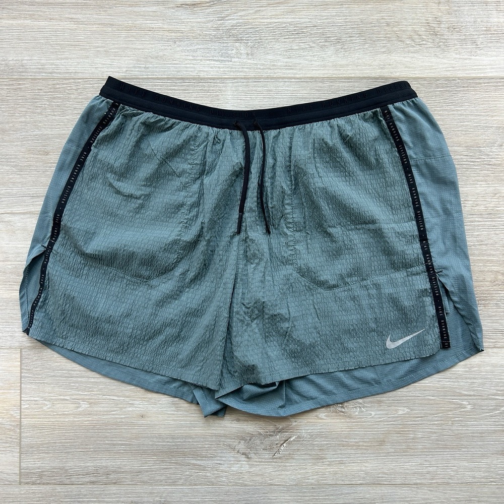 Nike Men's XXL Brief Lined Running Shorts Flex Stride Run Division Green DA1300